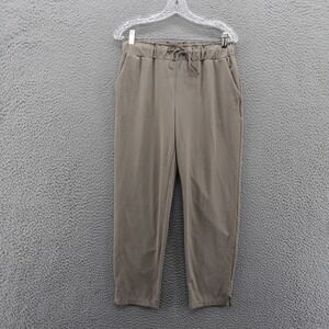 Joie Drawstring Crop Pants Medium Beige Womens Casual Lounge Comfy Elastic Waist